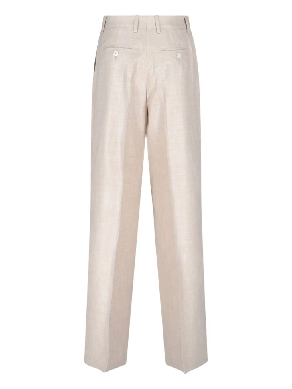 High-Waisted Straight-Leg Trousers