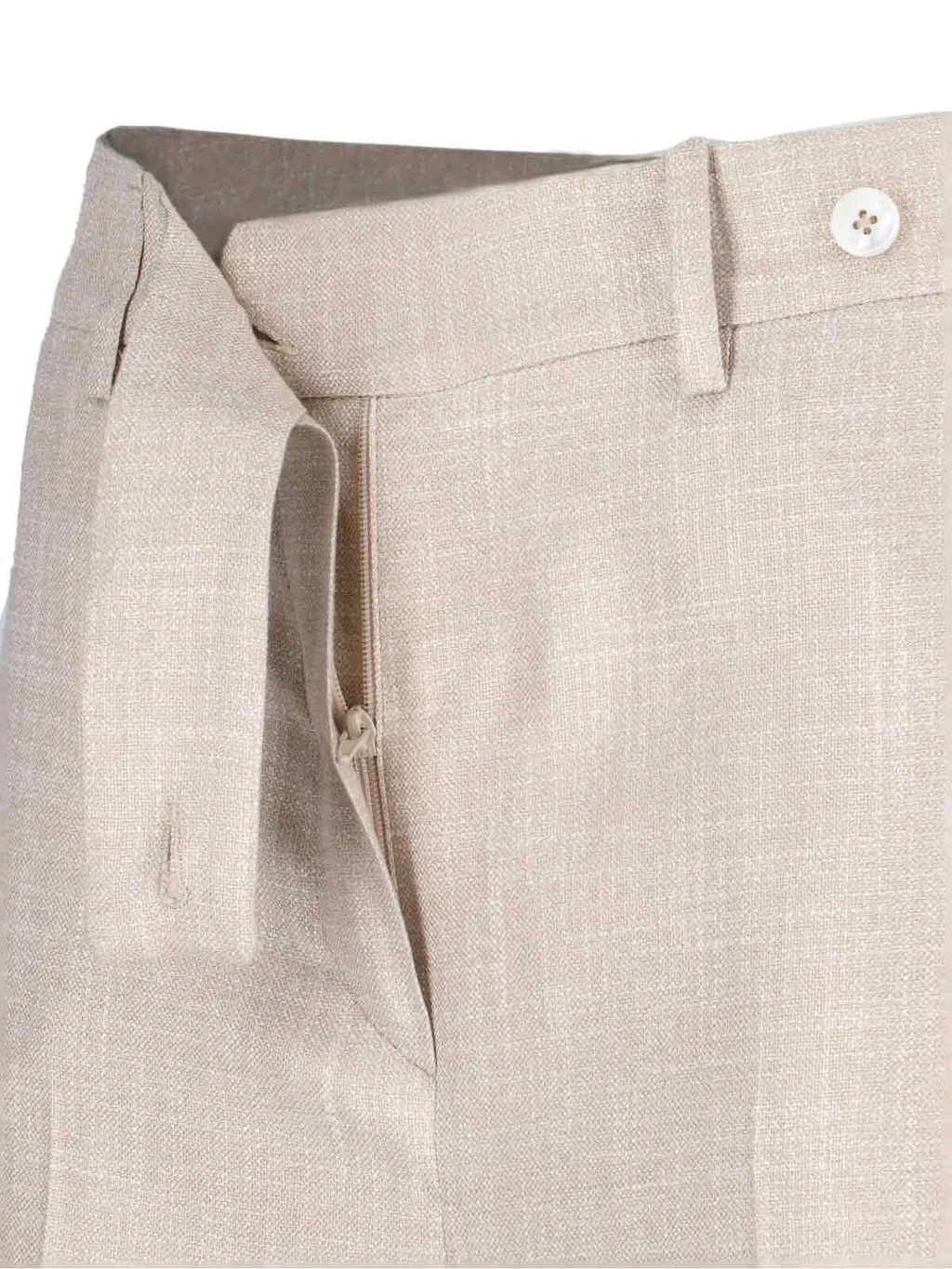 High-Waisted Straight-Leg Trousers