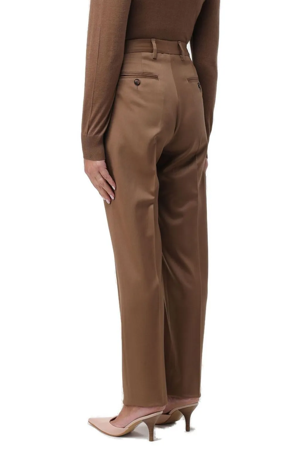 High-Waisted Tailored Trousers