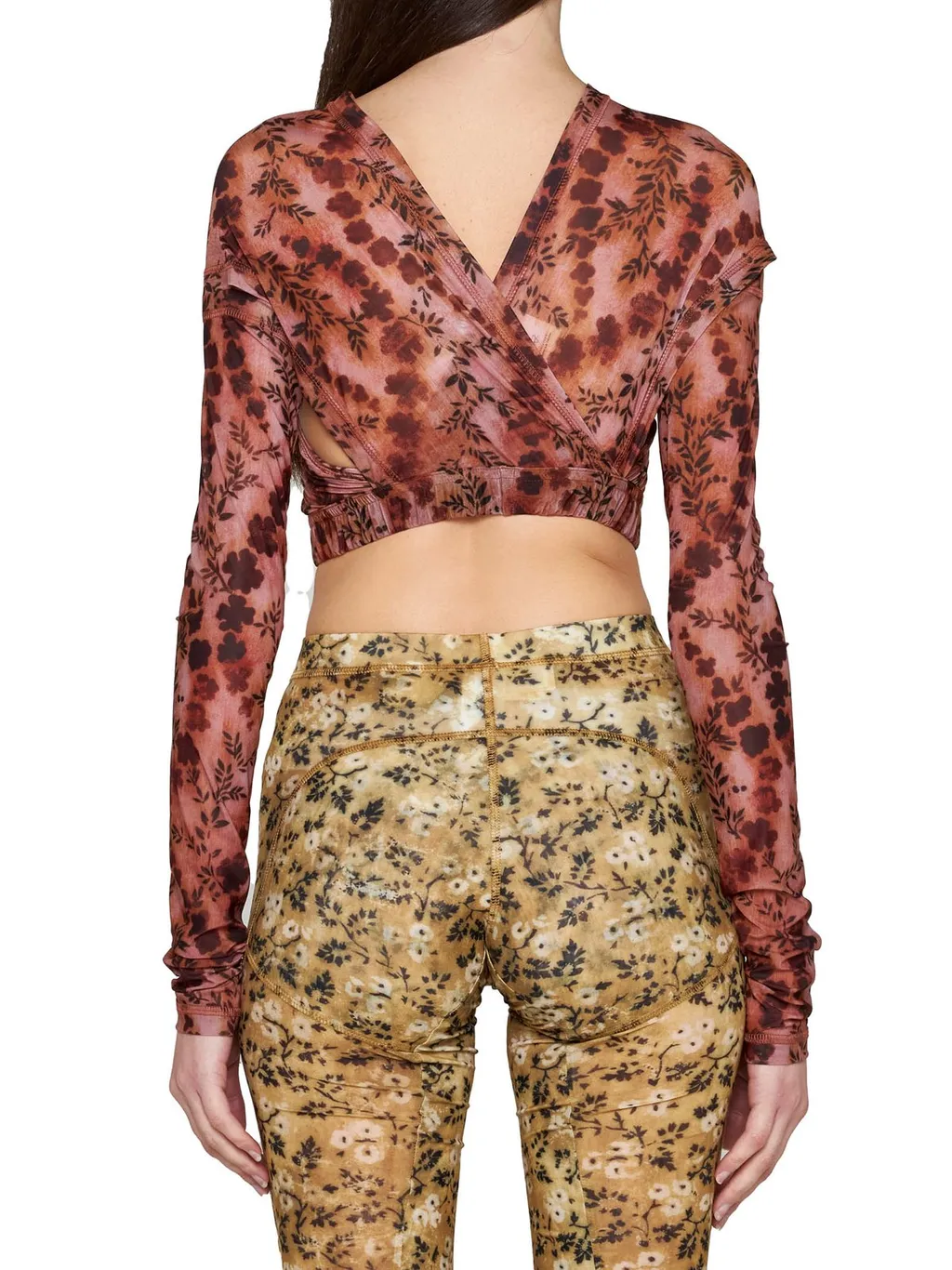 Wrap Mesh Crop Top