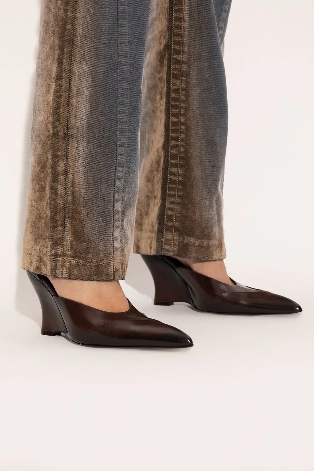 Wedge Ankle Strap Pumps