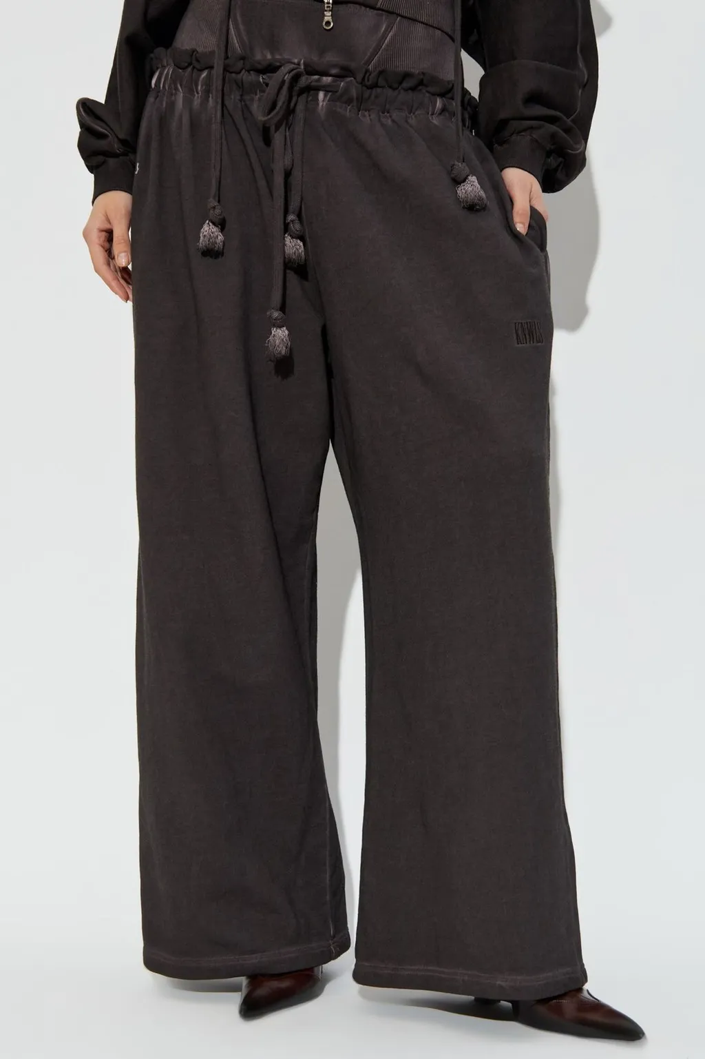 High-Waisted Wide-Leg Trousers
