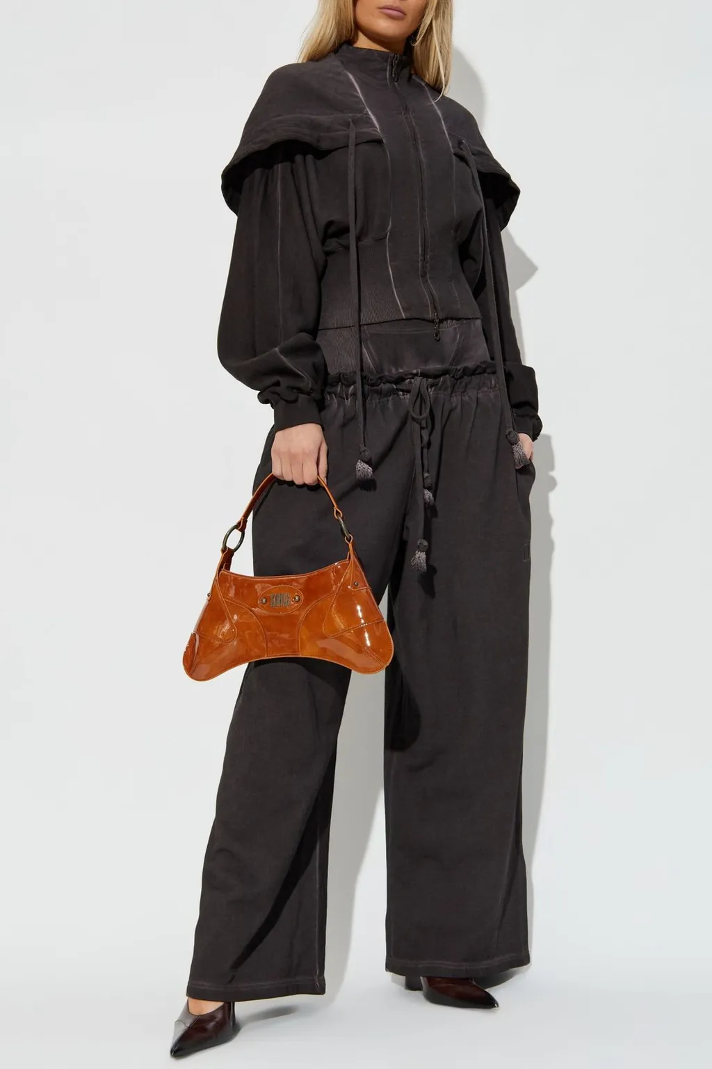 High-Waisted Wide-Leg Trousers