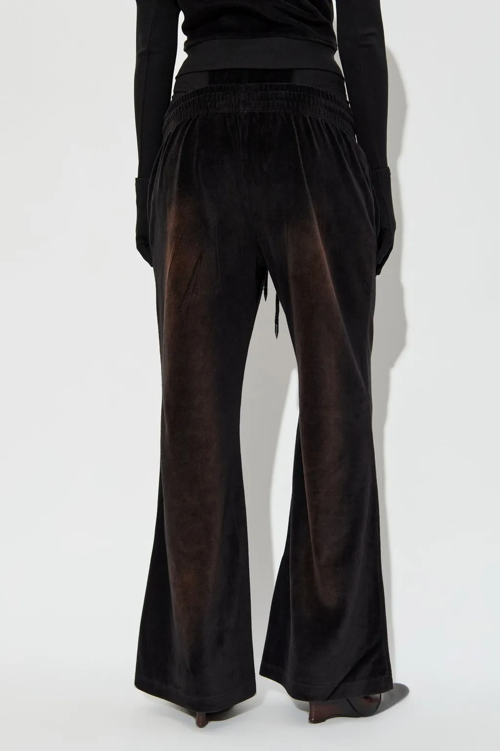 Flared Velour Track Pants