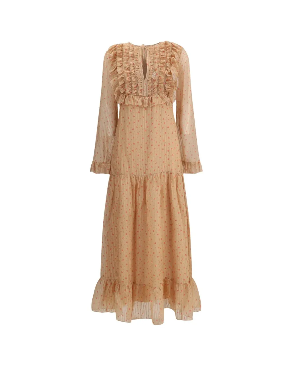 Ruffled Floral Maxi Dress