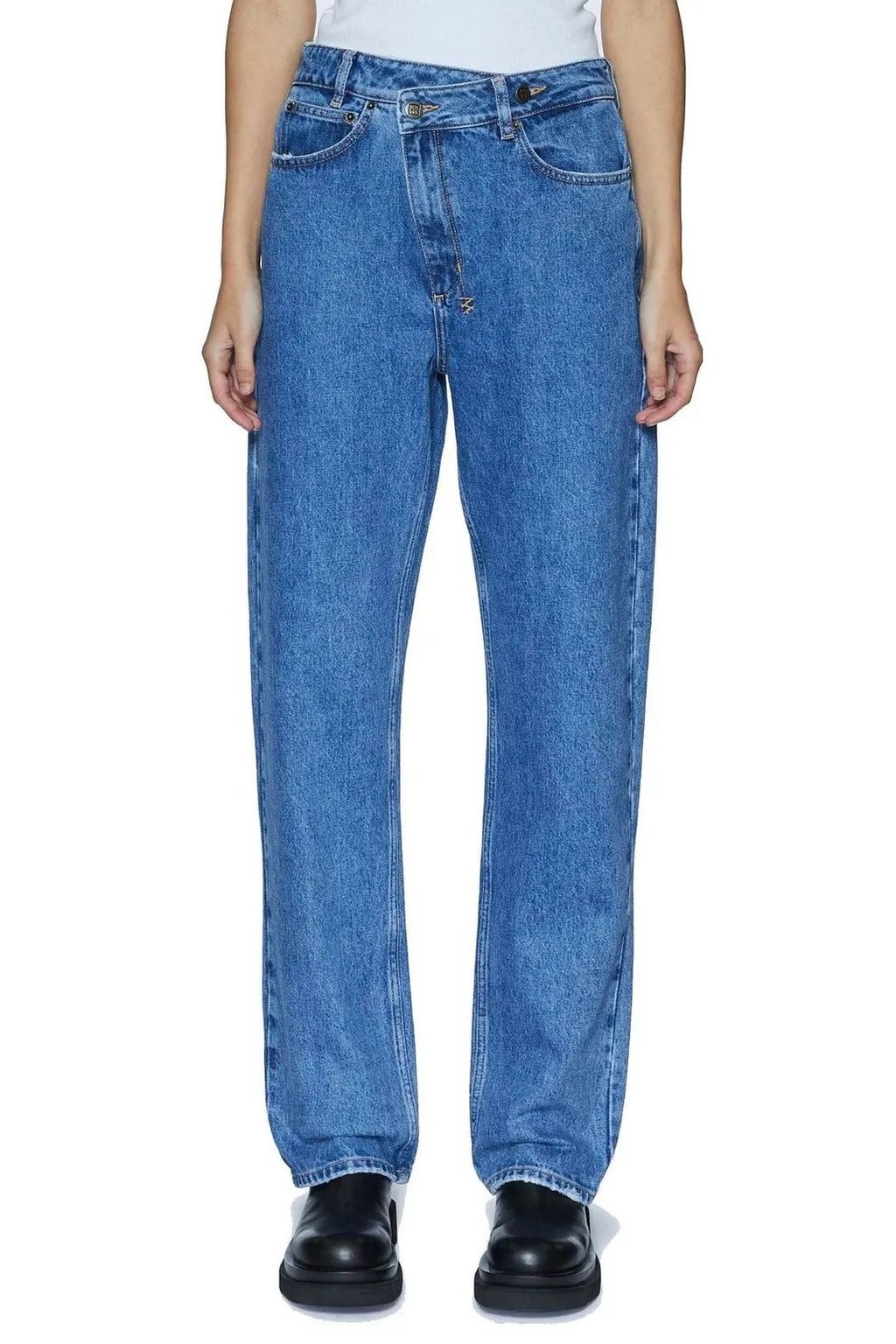 High Waisted Straight Leg Jeans