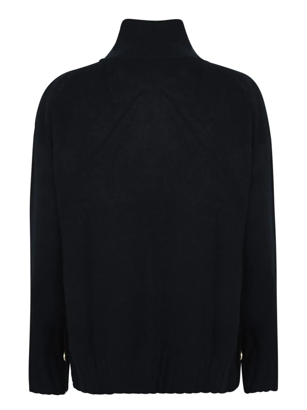 Turtleneck Sweater With Button Detail