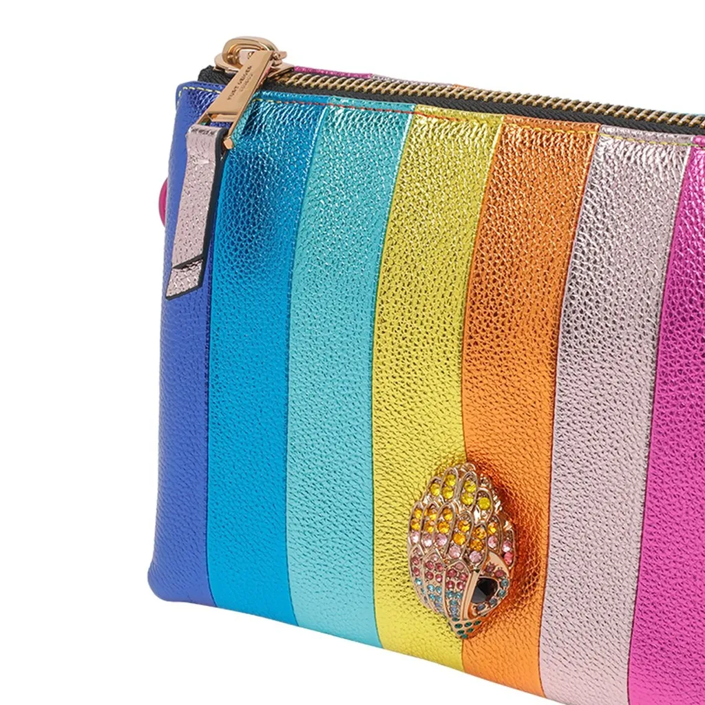 Shoulder Bag With Rainbow Stripes
