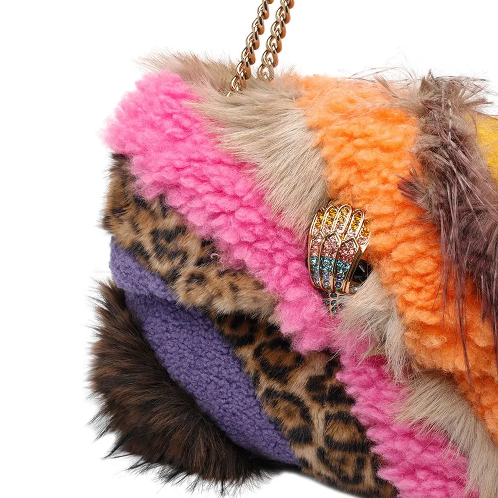 Patchwork Fur Shoulder Bag