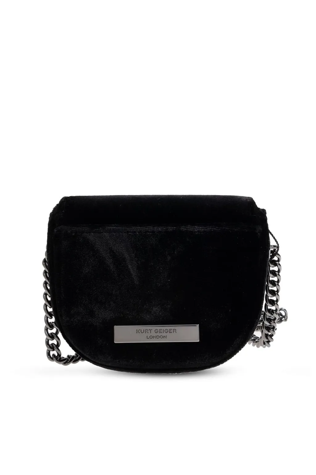 Velvet Shoulder Bag With Embellishment