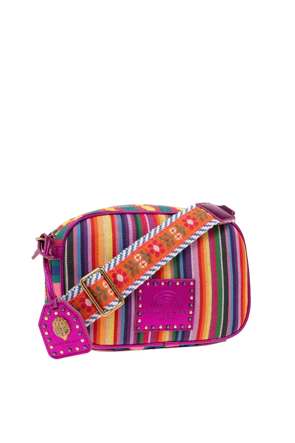 Shoulder Bag With Multicolor Stripes