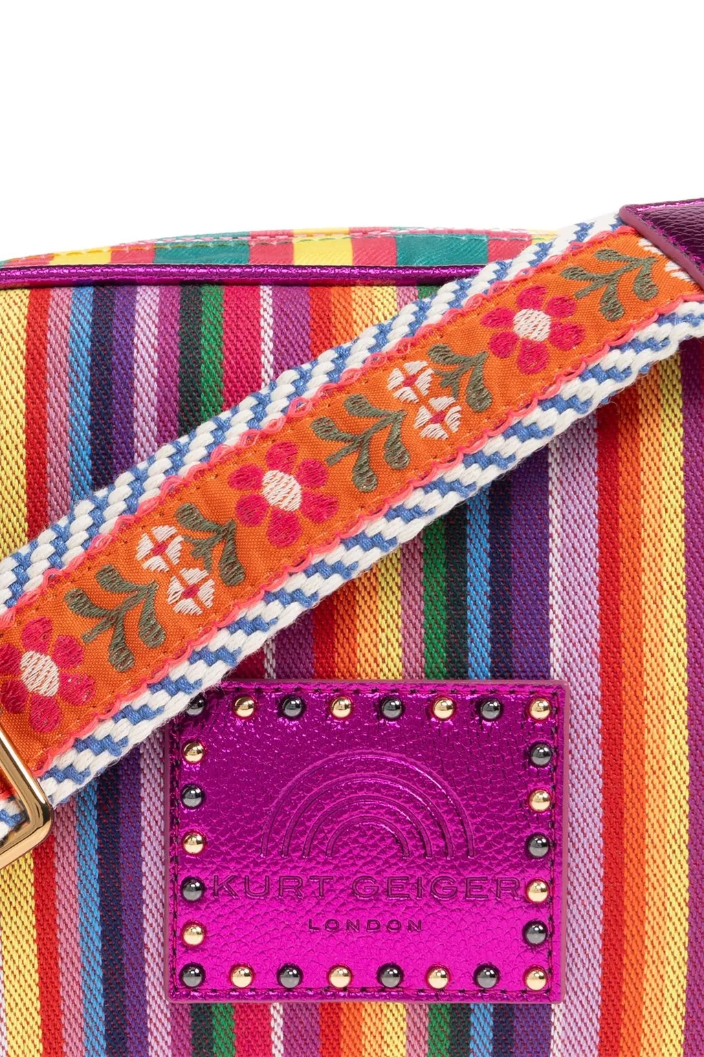 Shoulder Bag With Multicolor Stripes