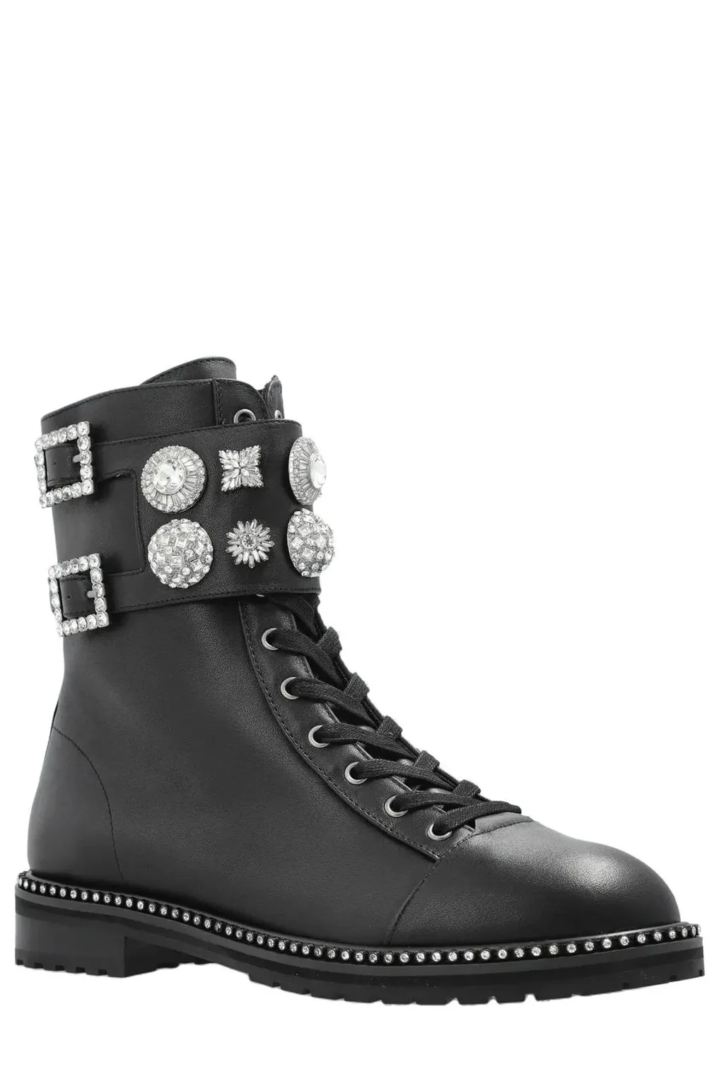 Combat Boots With Embellishments