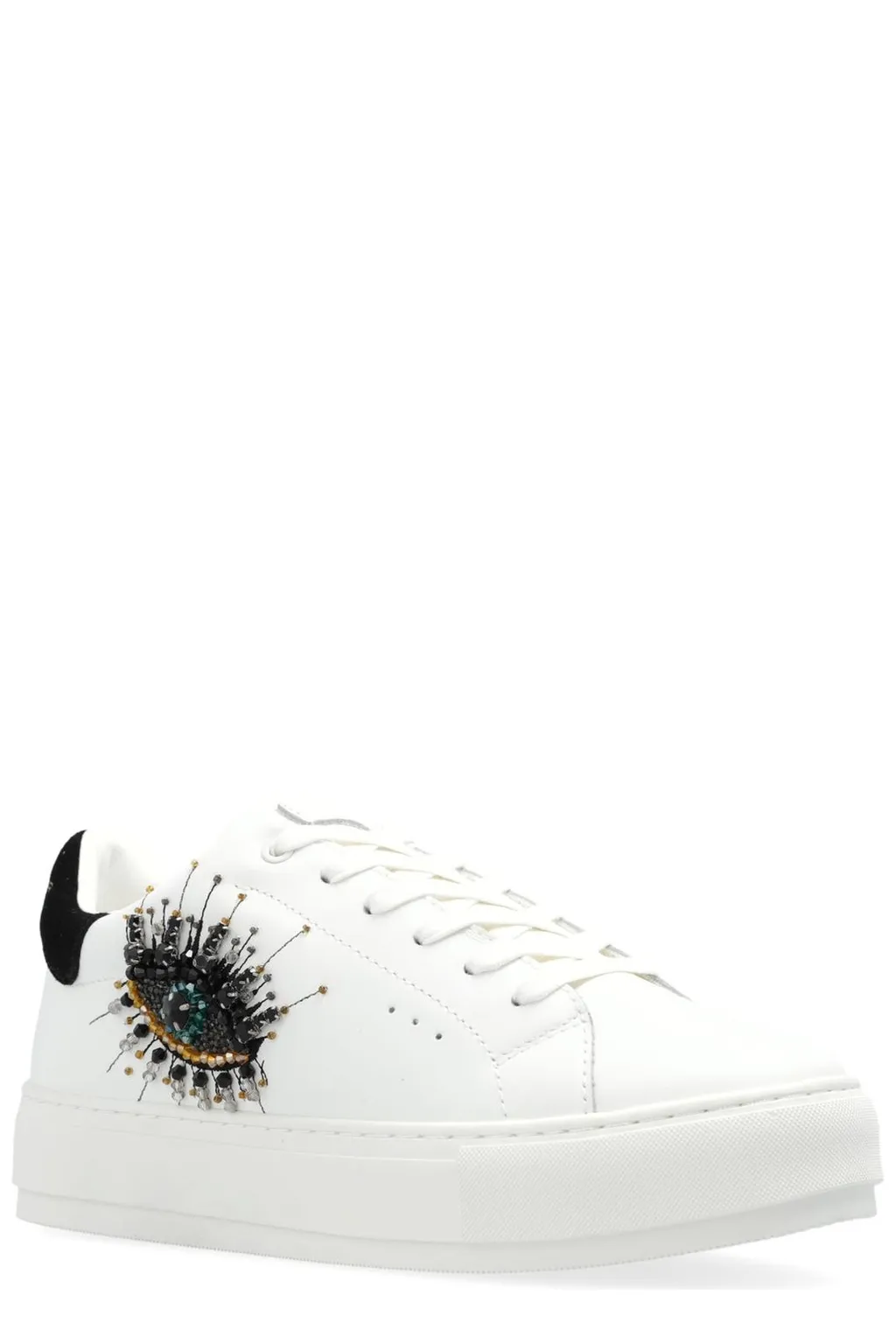 Low-Top Sneakers With Eye Embroidery