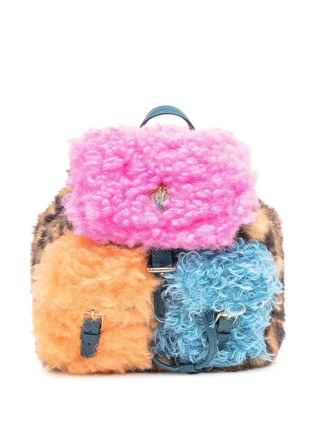 Furry Patchwork Backpack