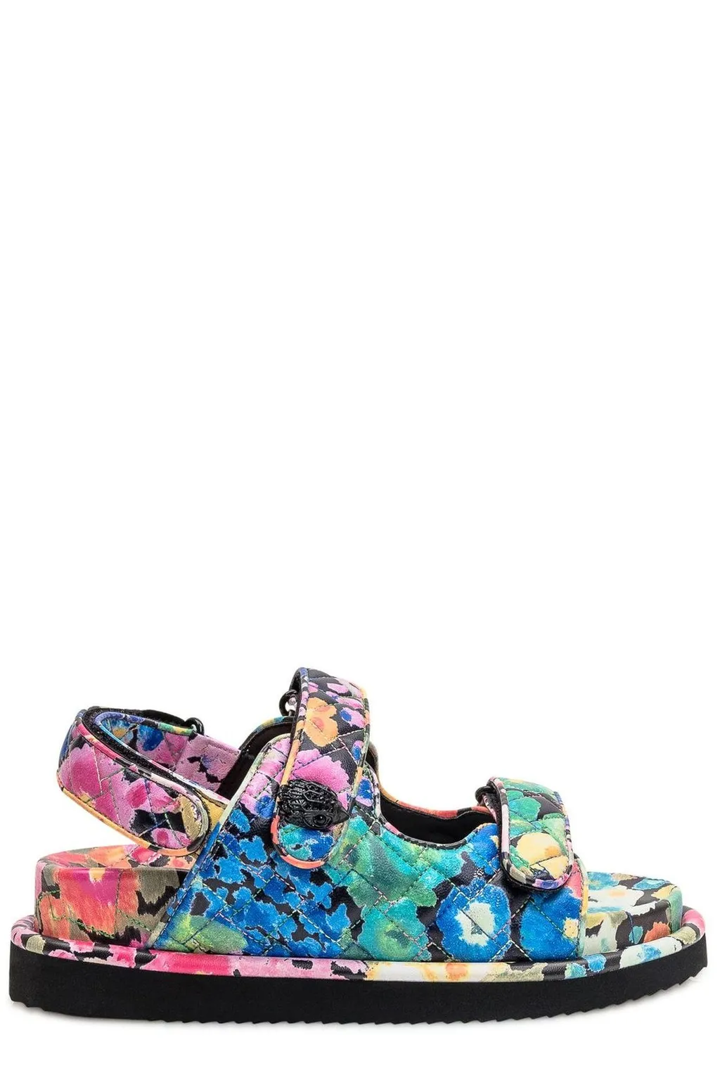 Floral Print Quilted Sandals