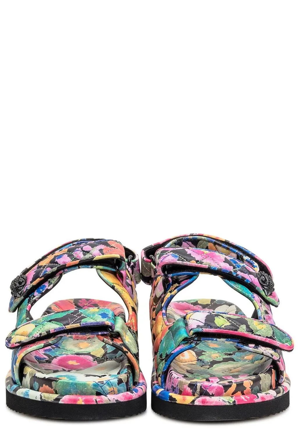 Floral Print Quilted Sandals