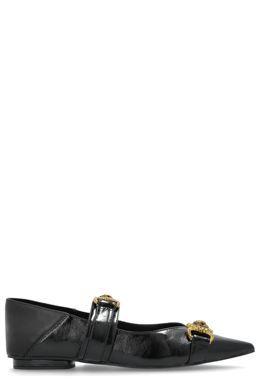 Ballet Flats With Medusa Hardware