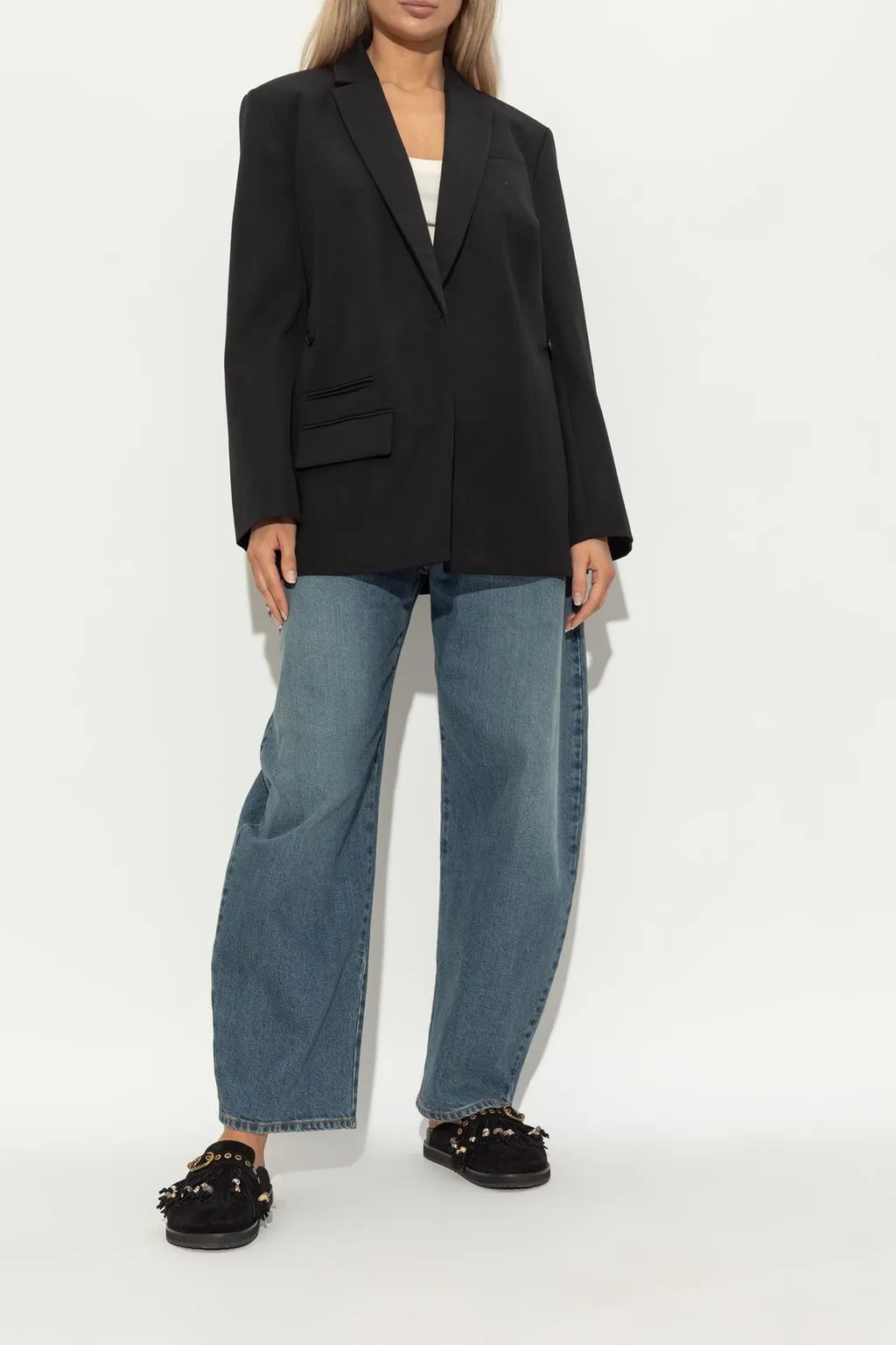 Mules With Fringe And Embellishments