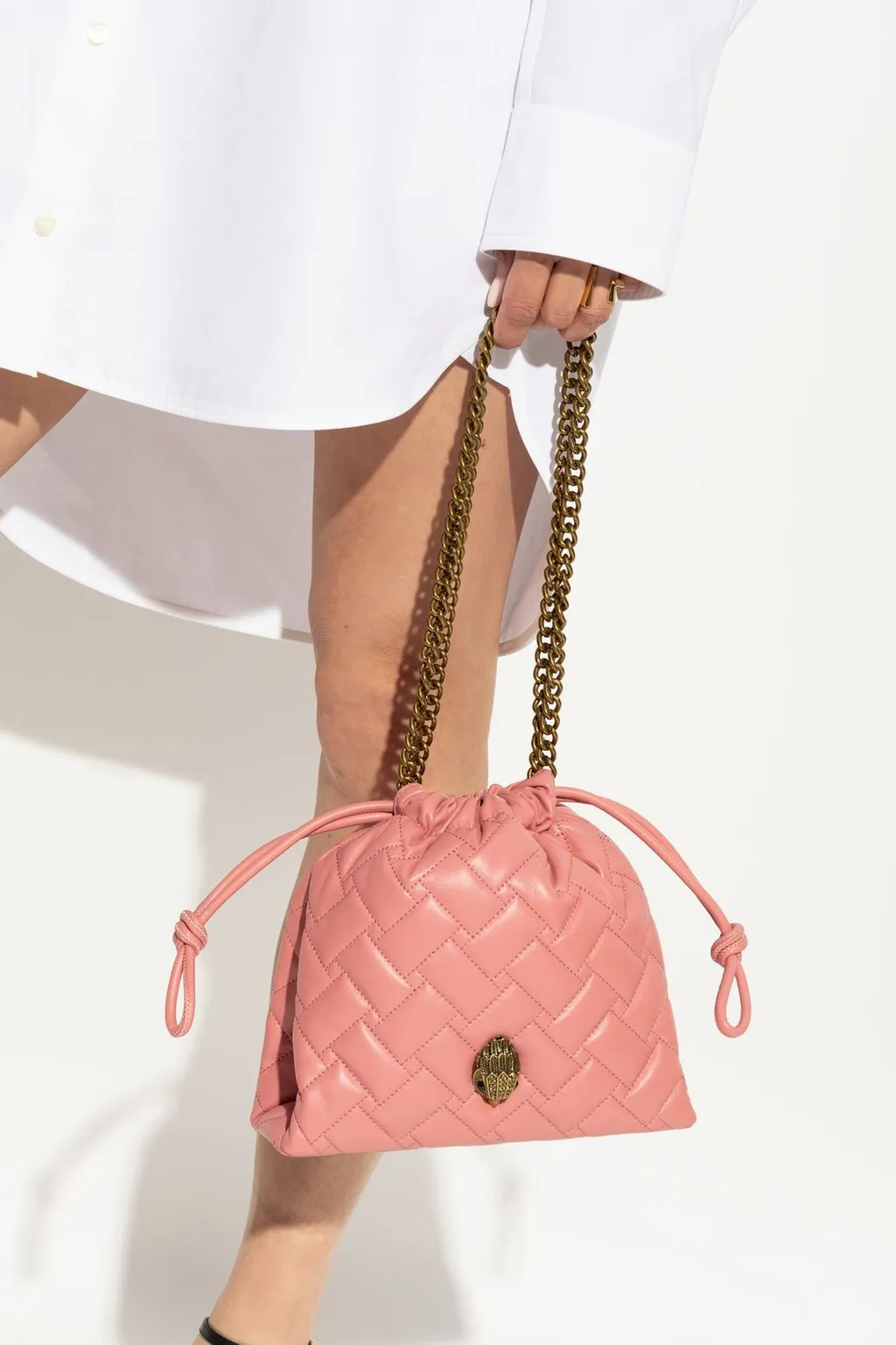Kensington Quilted Leather Pouch Bag