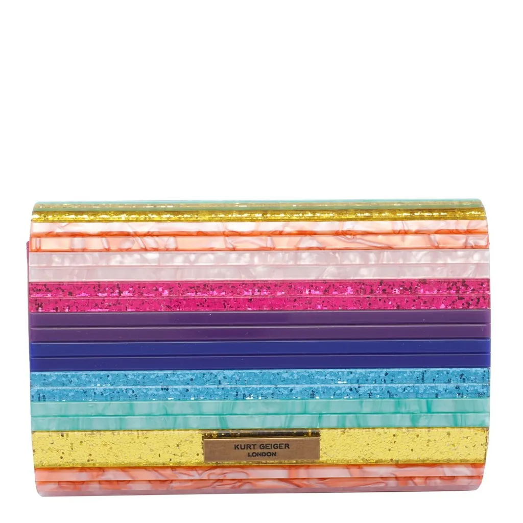Striped Clutch Bag