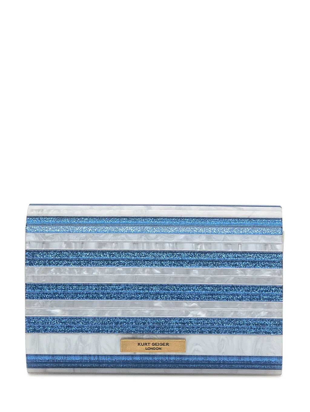 Striped Clutch Bag With Strawberry Embellishment