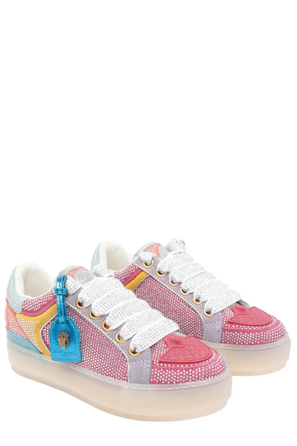 Platform Sneakers With Rhinestones