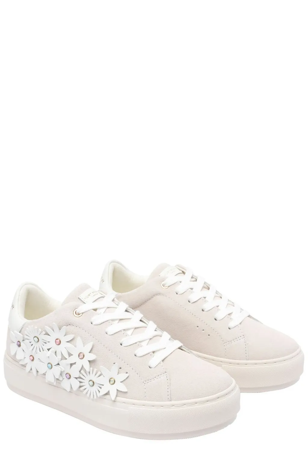 Sneakers With Floral Embellishments