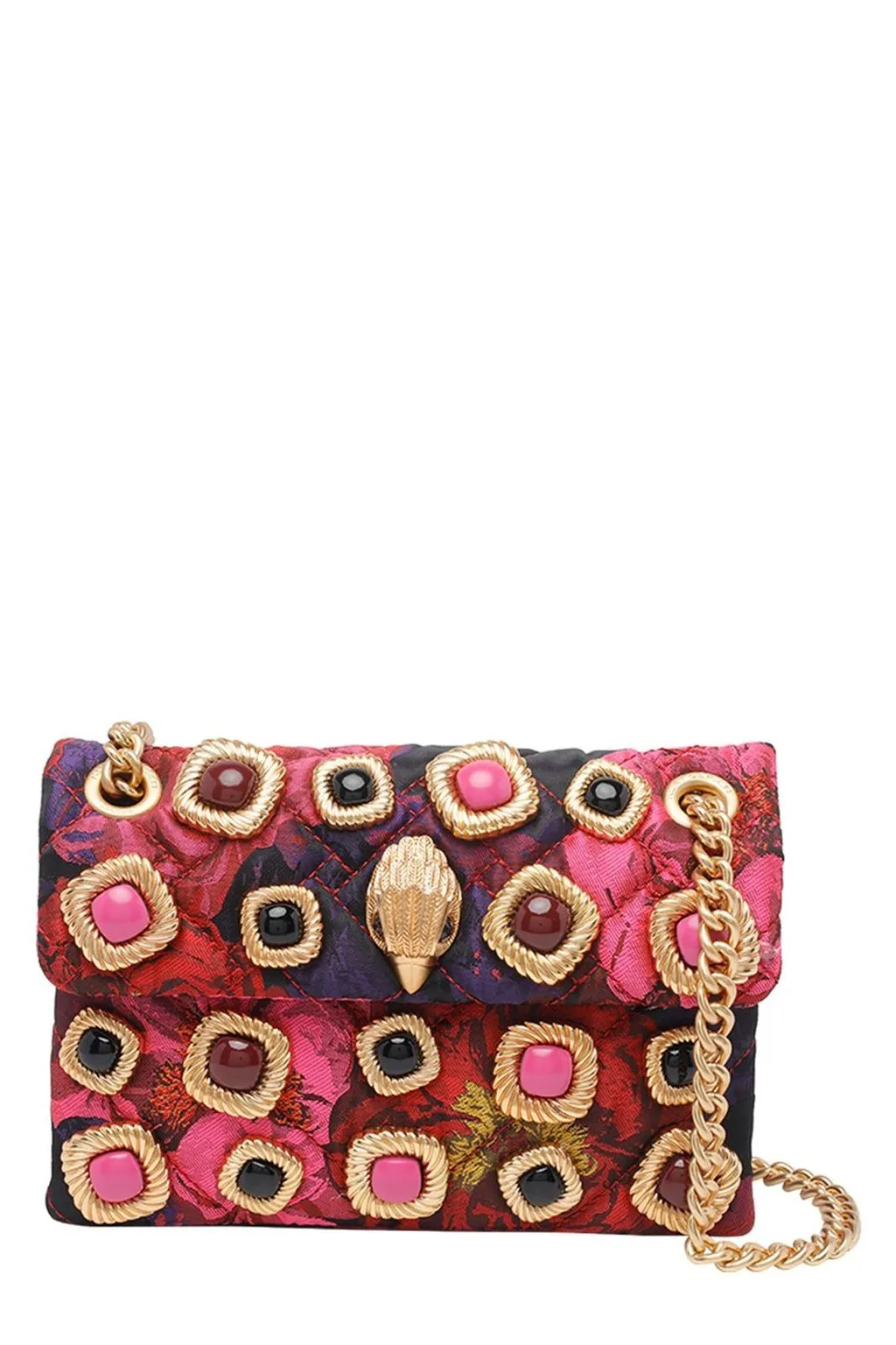 Quilted Shoulder Bag With Embellishments