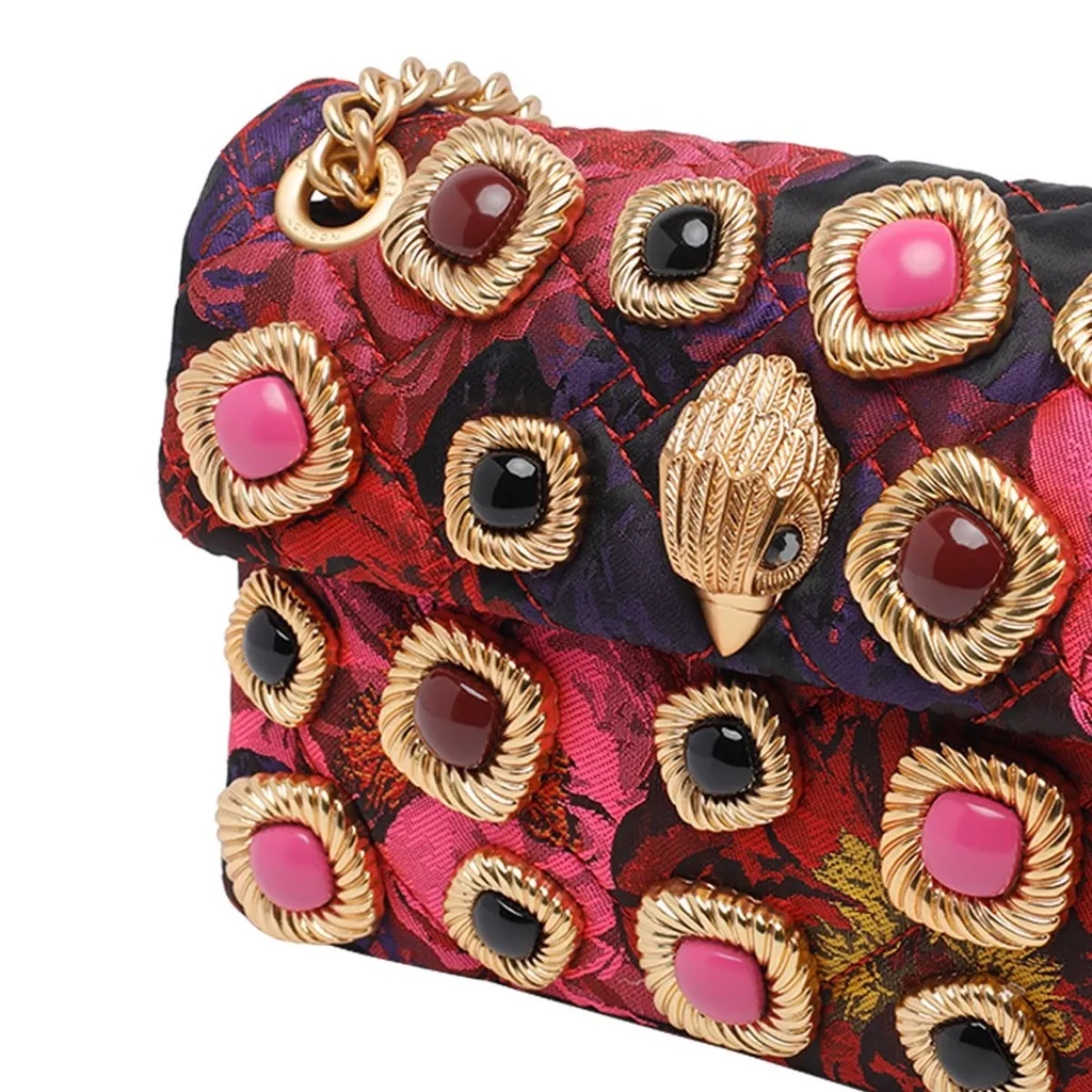 Quilted Shoulder Bag With Embellishments