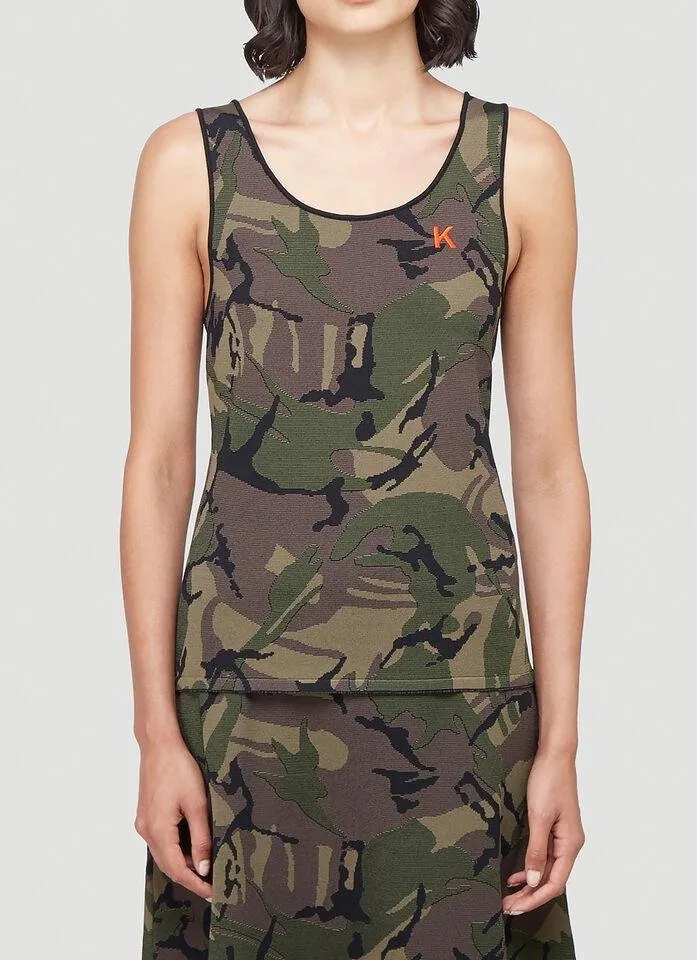 Camouflage Print Tank Top