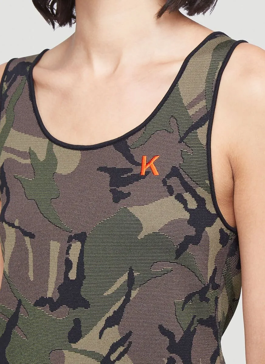 Camouflage Print Tank Top