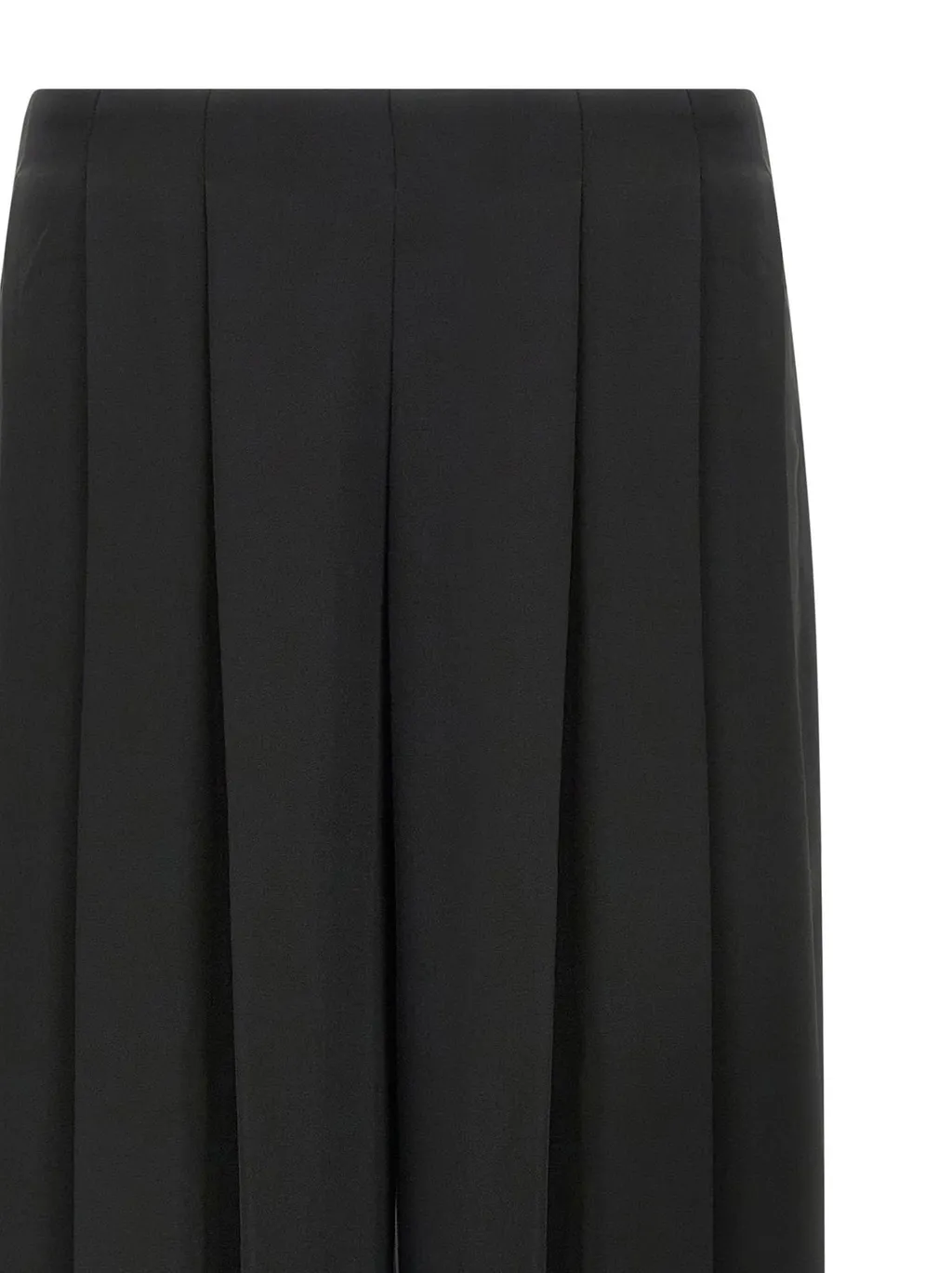 Wide-Leg Pleated Trousers
