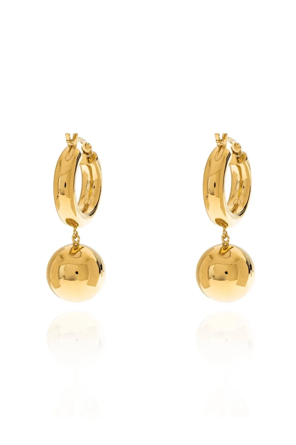 Sphere Drop Hoop Earrings