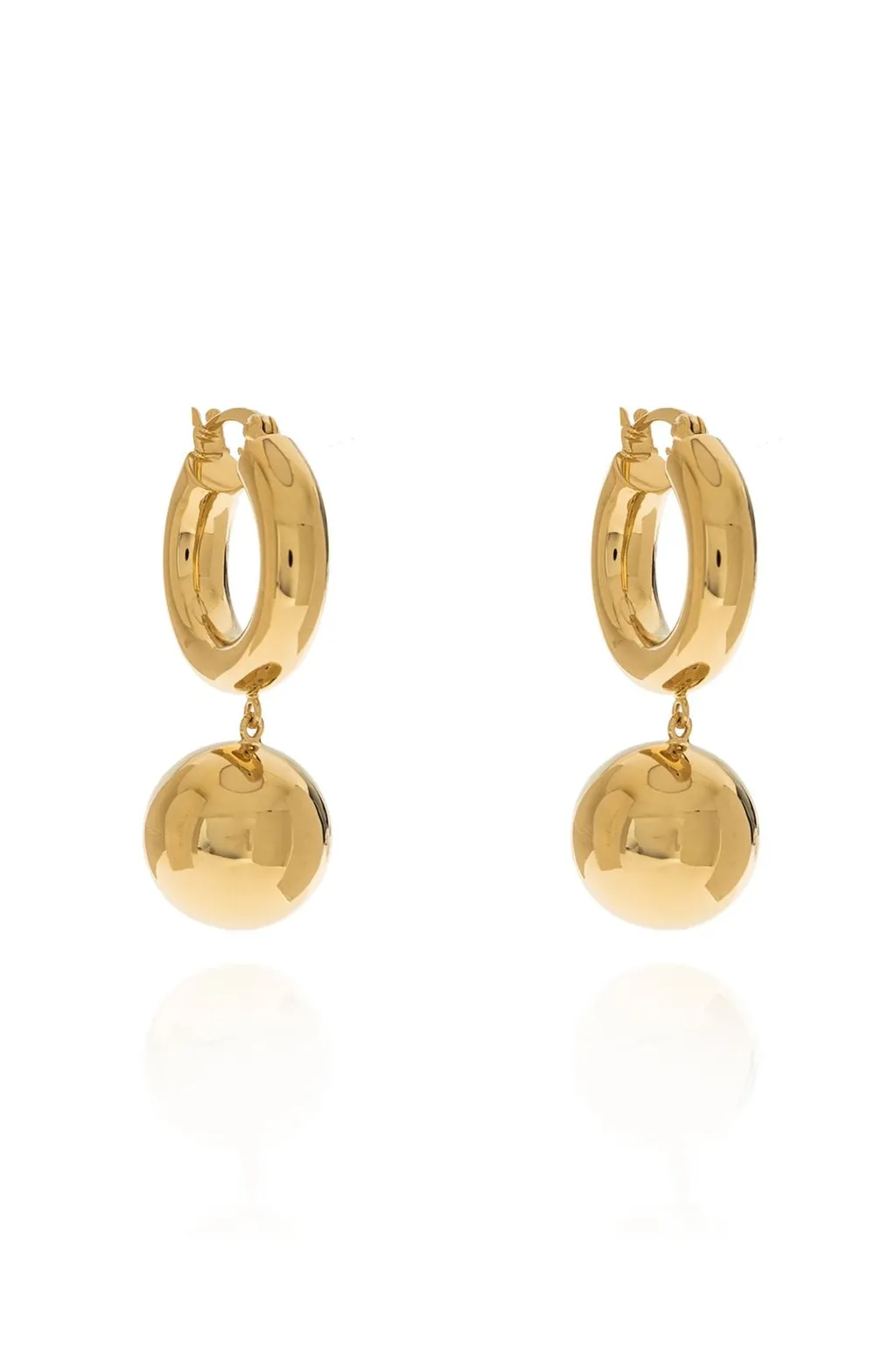 Sphere Drop Hoop Earrings