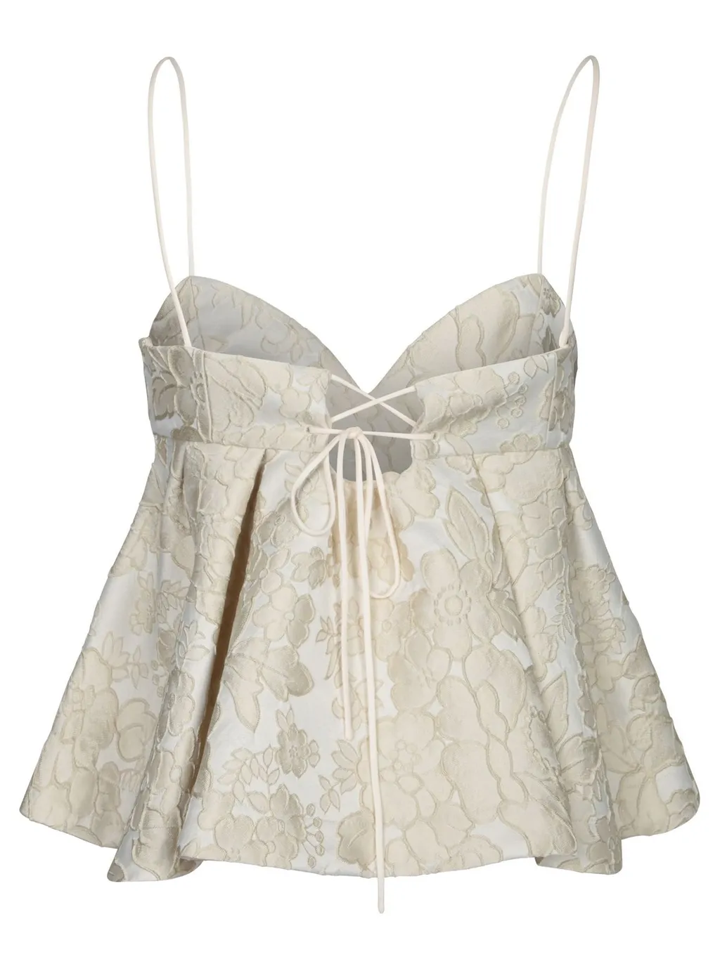 Floral Brocade Peplum Top