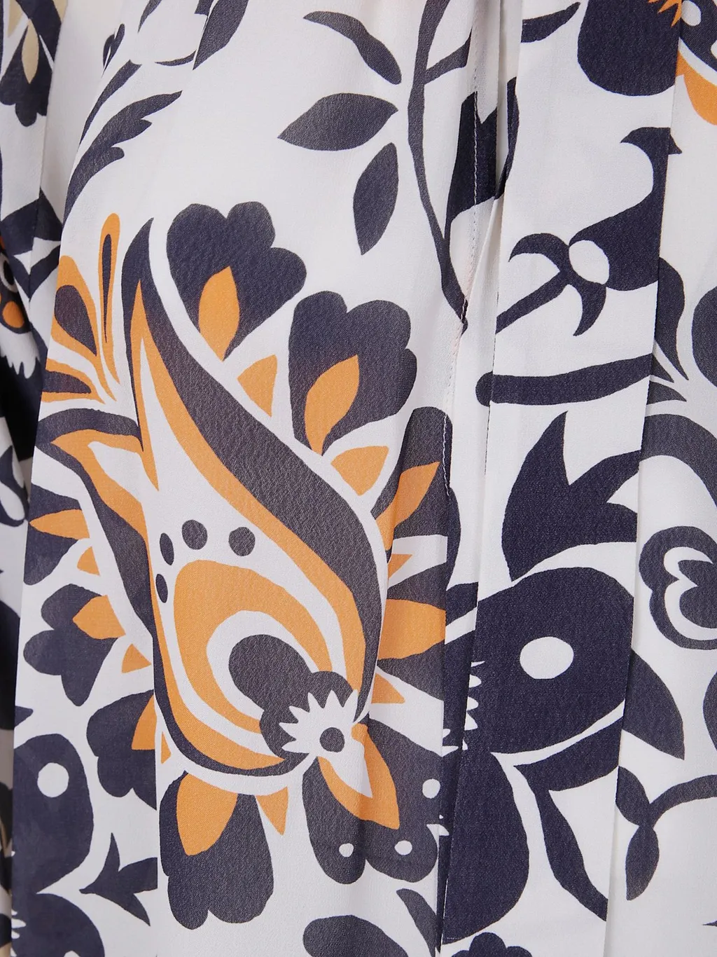 Printed Silk Scarf Blouse
