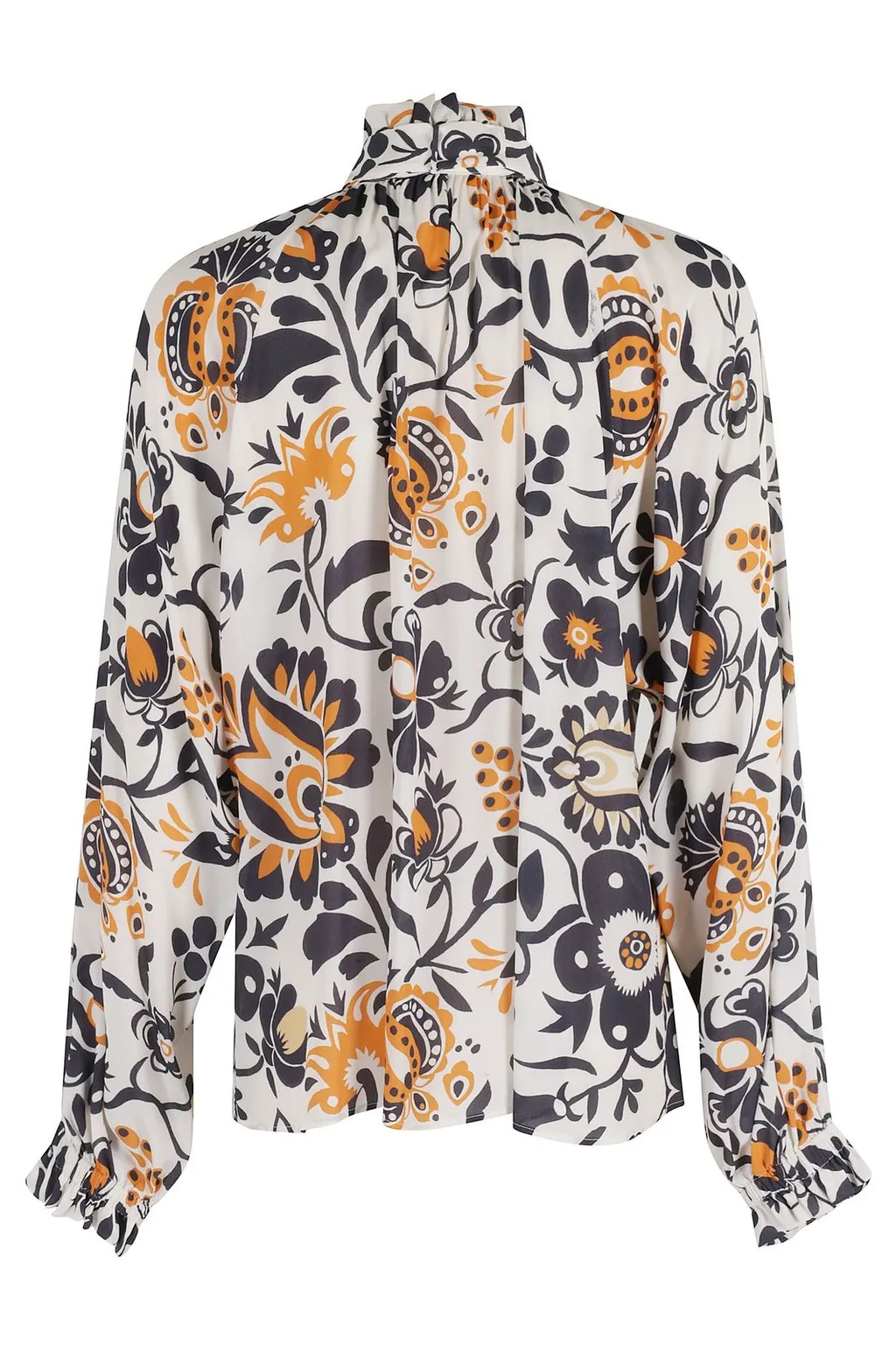 Floral Print High Neck Blouse