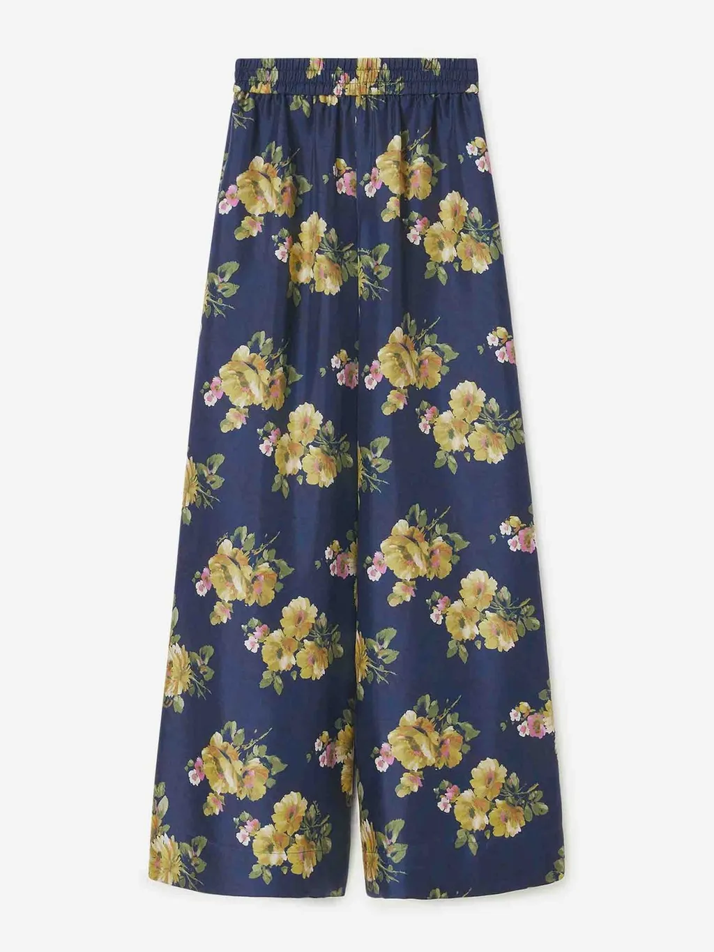 Floral Print Wide-Leg Pants