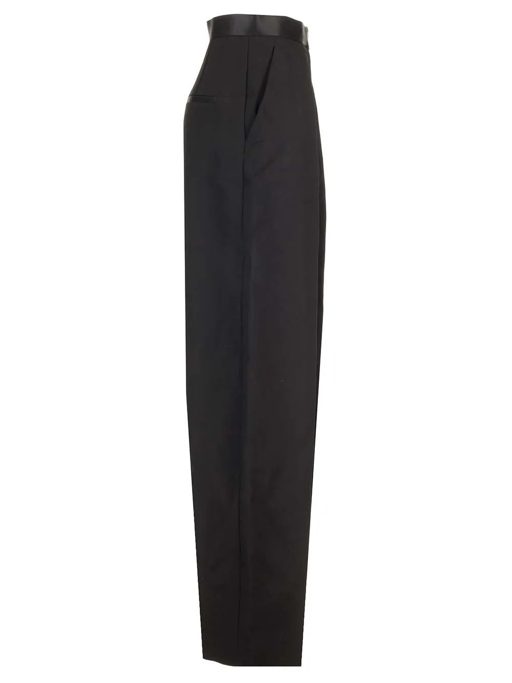 High-Waisted Pleated Trousers