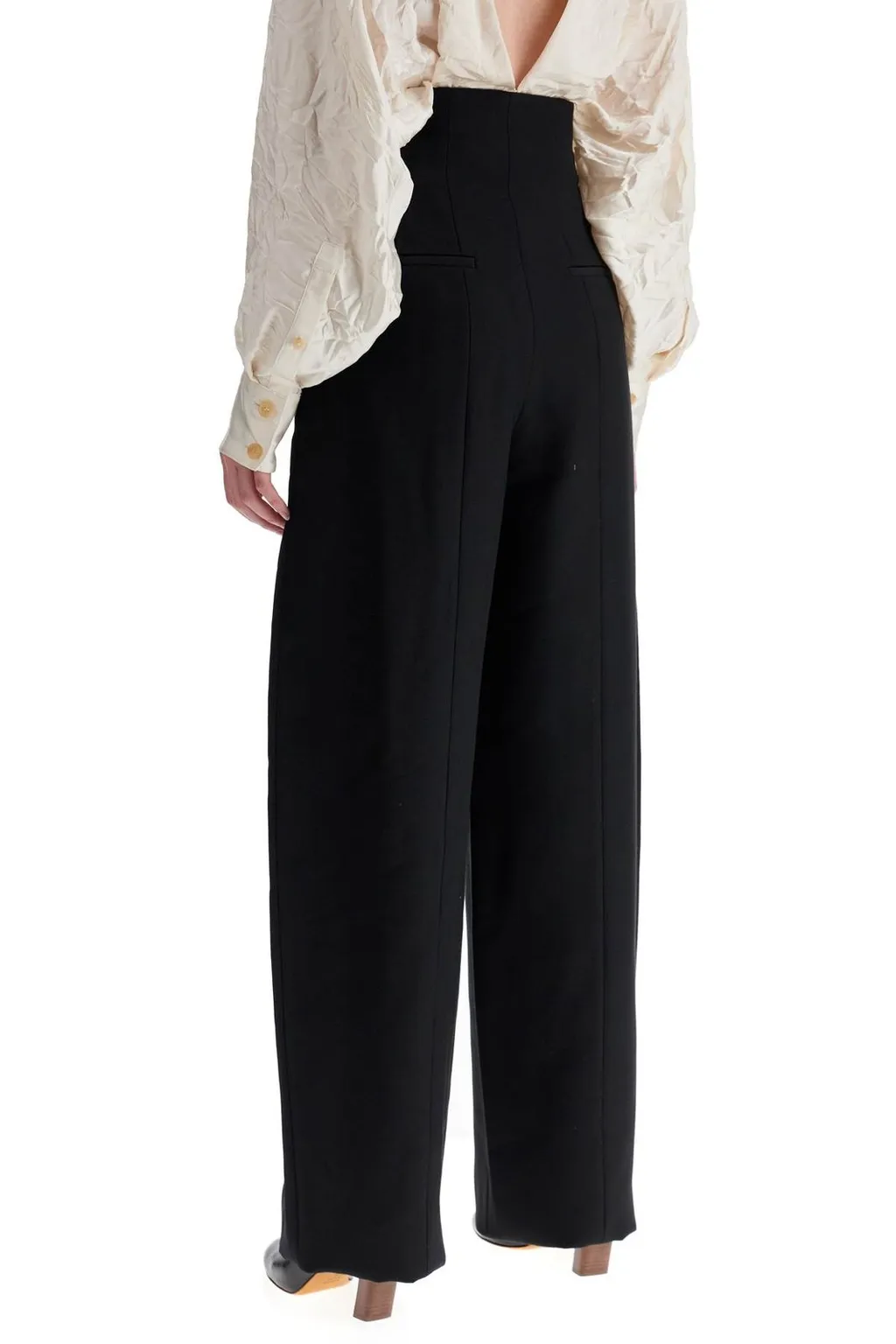 High-Waisted Wide-Leg Trousers