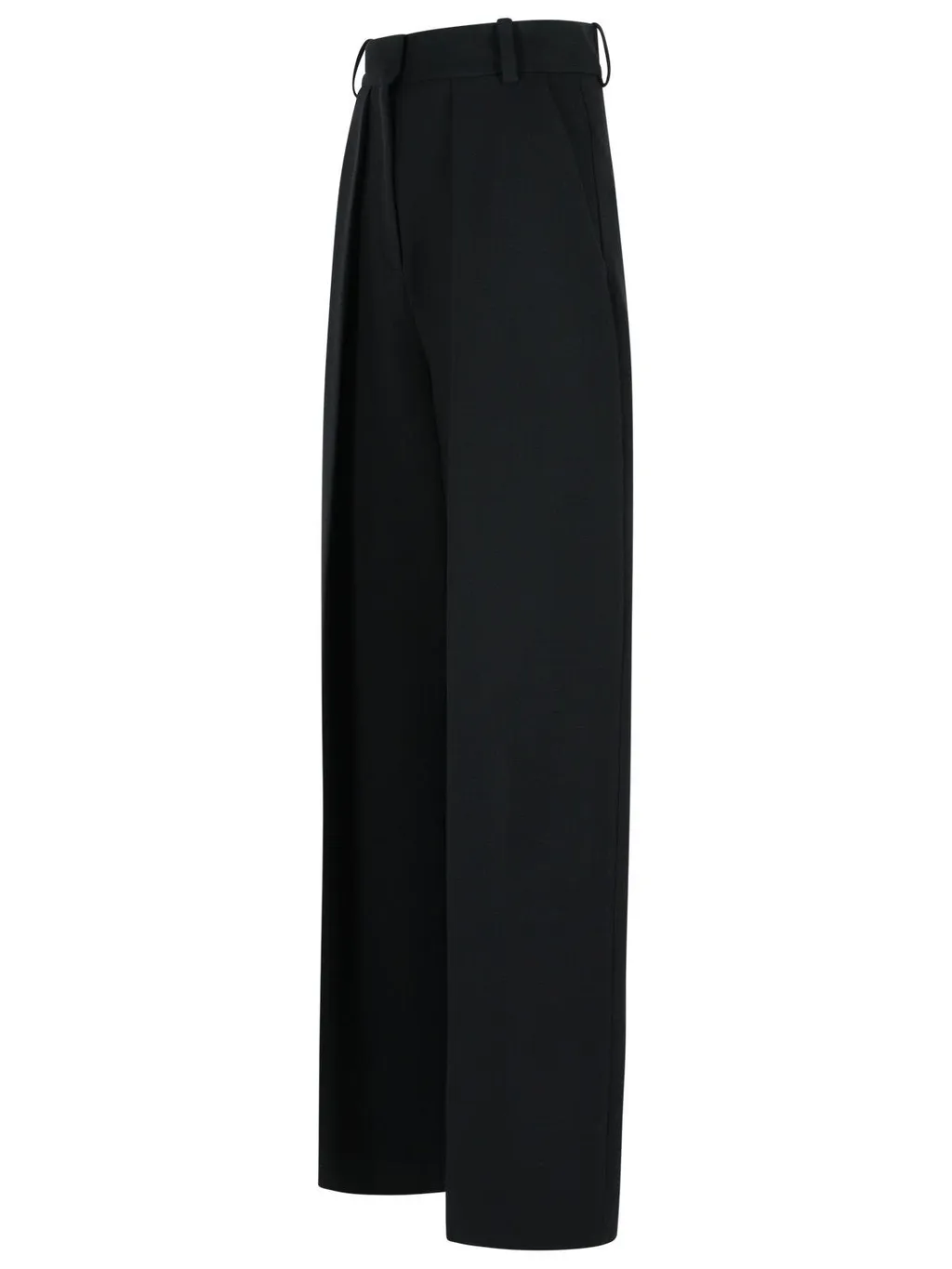 Wide-Leg Pleated Trousers