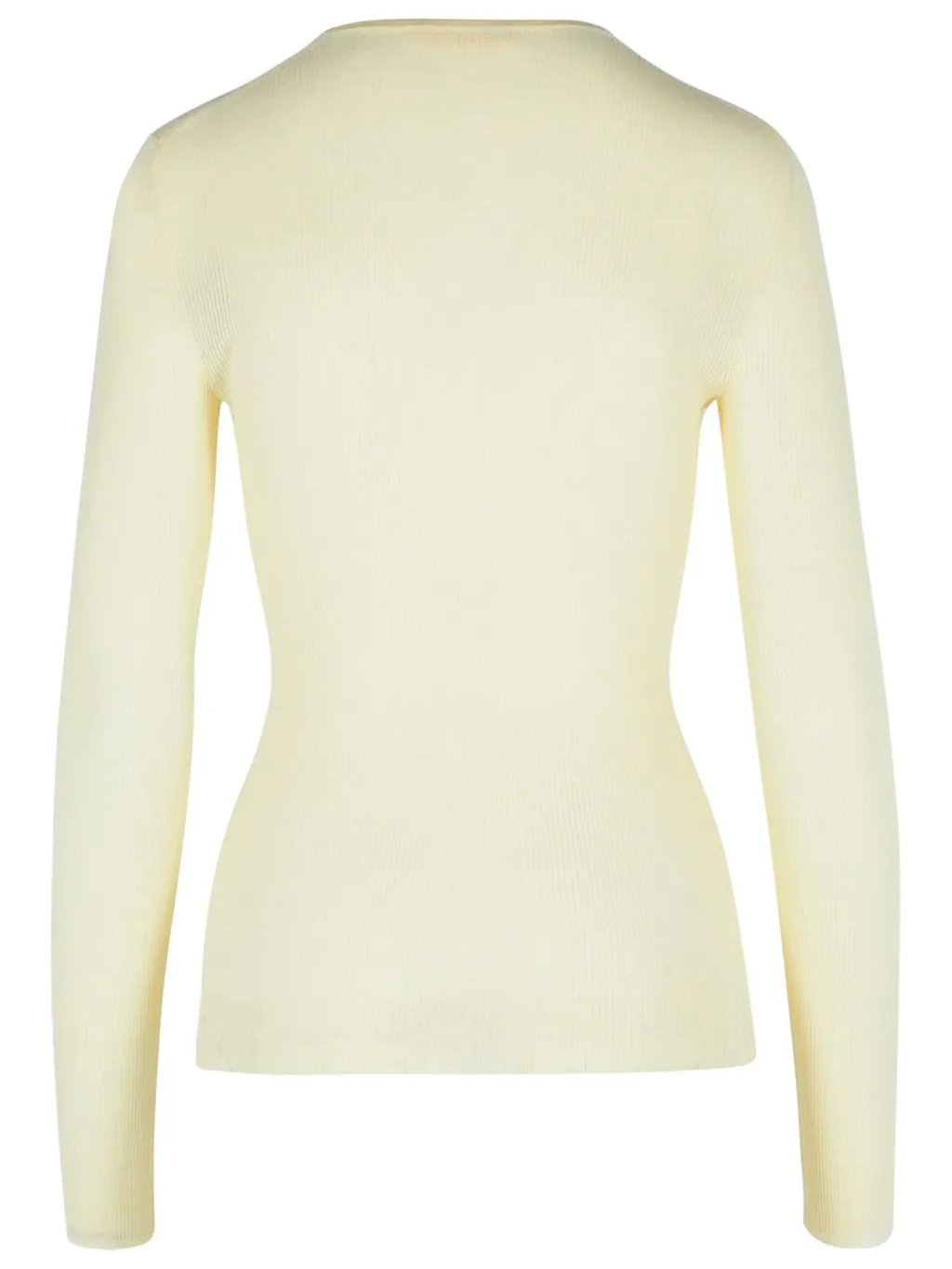 V-Neck Ribbed Knit Sweater
