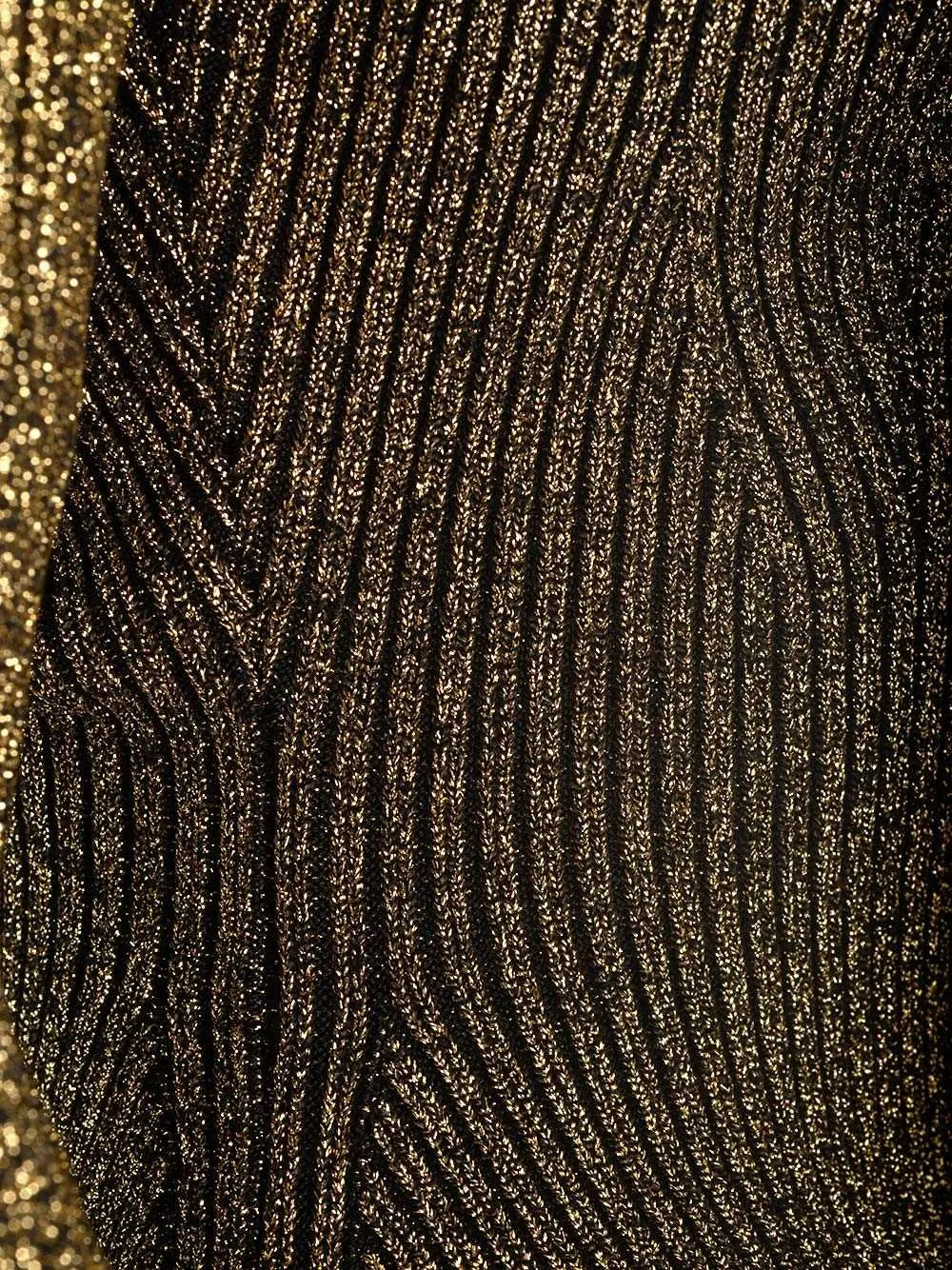 Off-The-Shoulder Metallic Knit Top