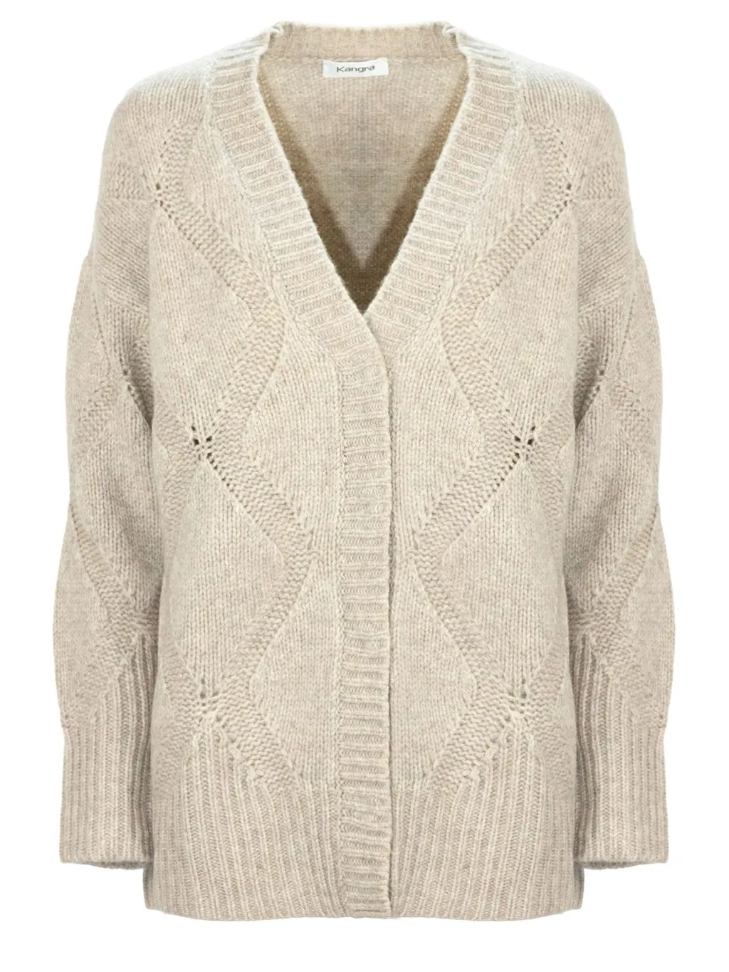 V-Neck Cable Knit Cardigan
