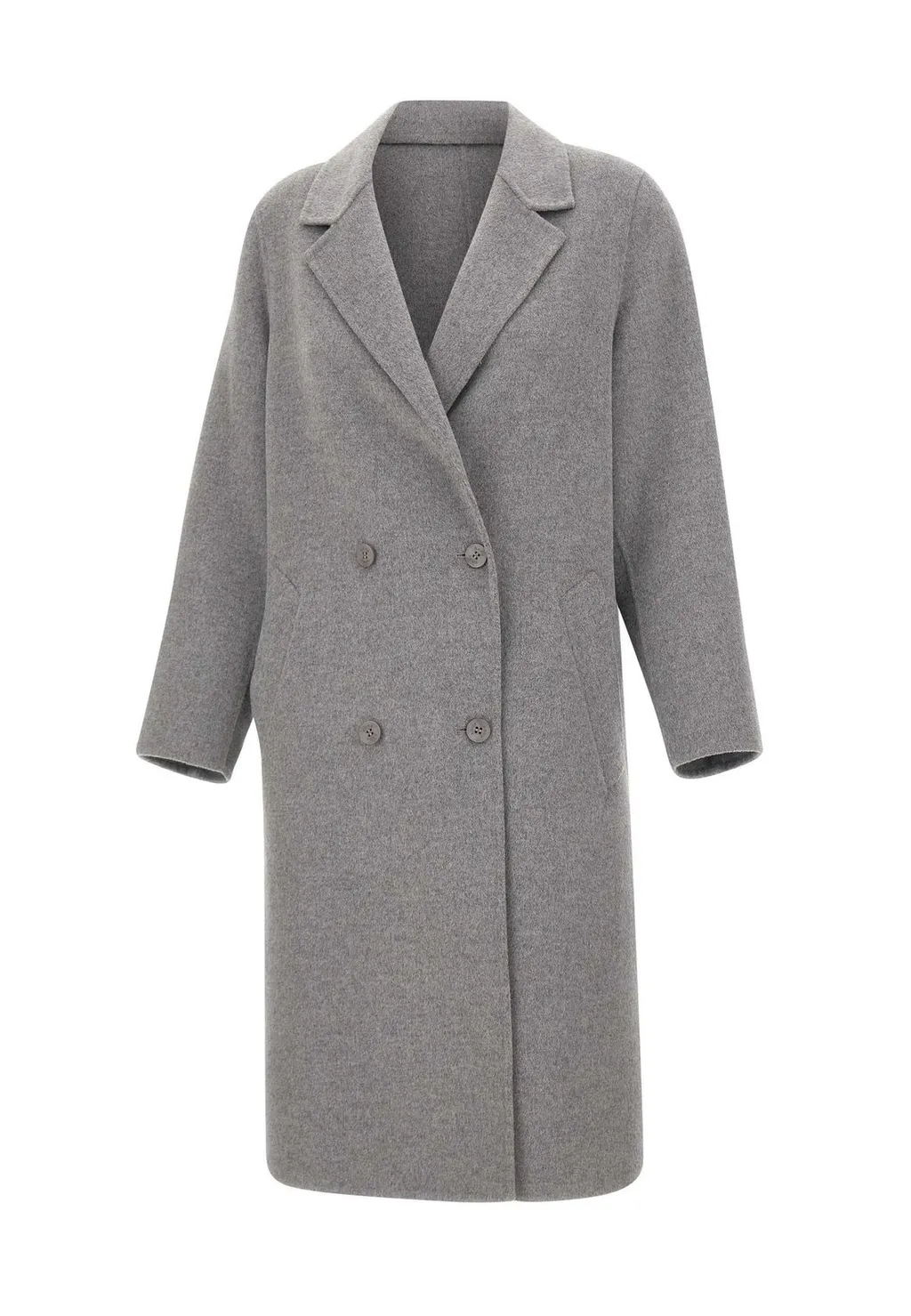 Double-Breasted Wool-Blend Coat