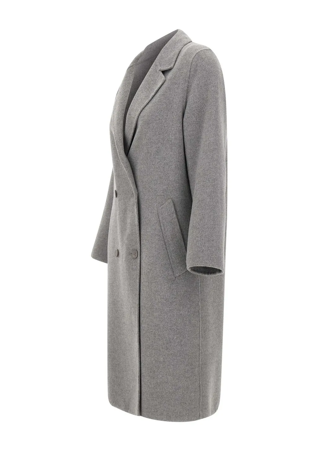Double-Breasted Wool-Blend Coat