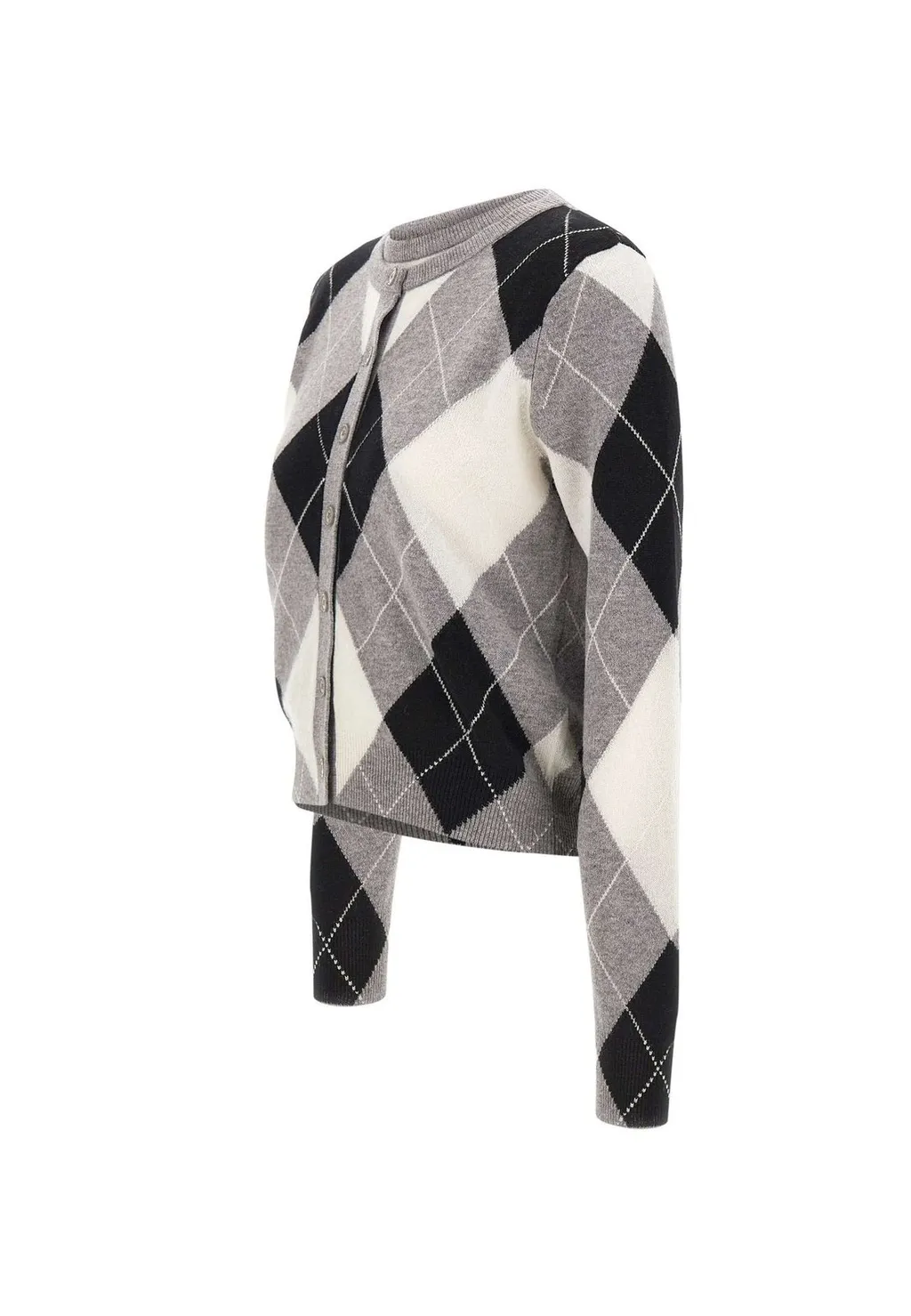 Argyle Knit Cardigan