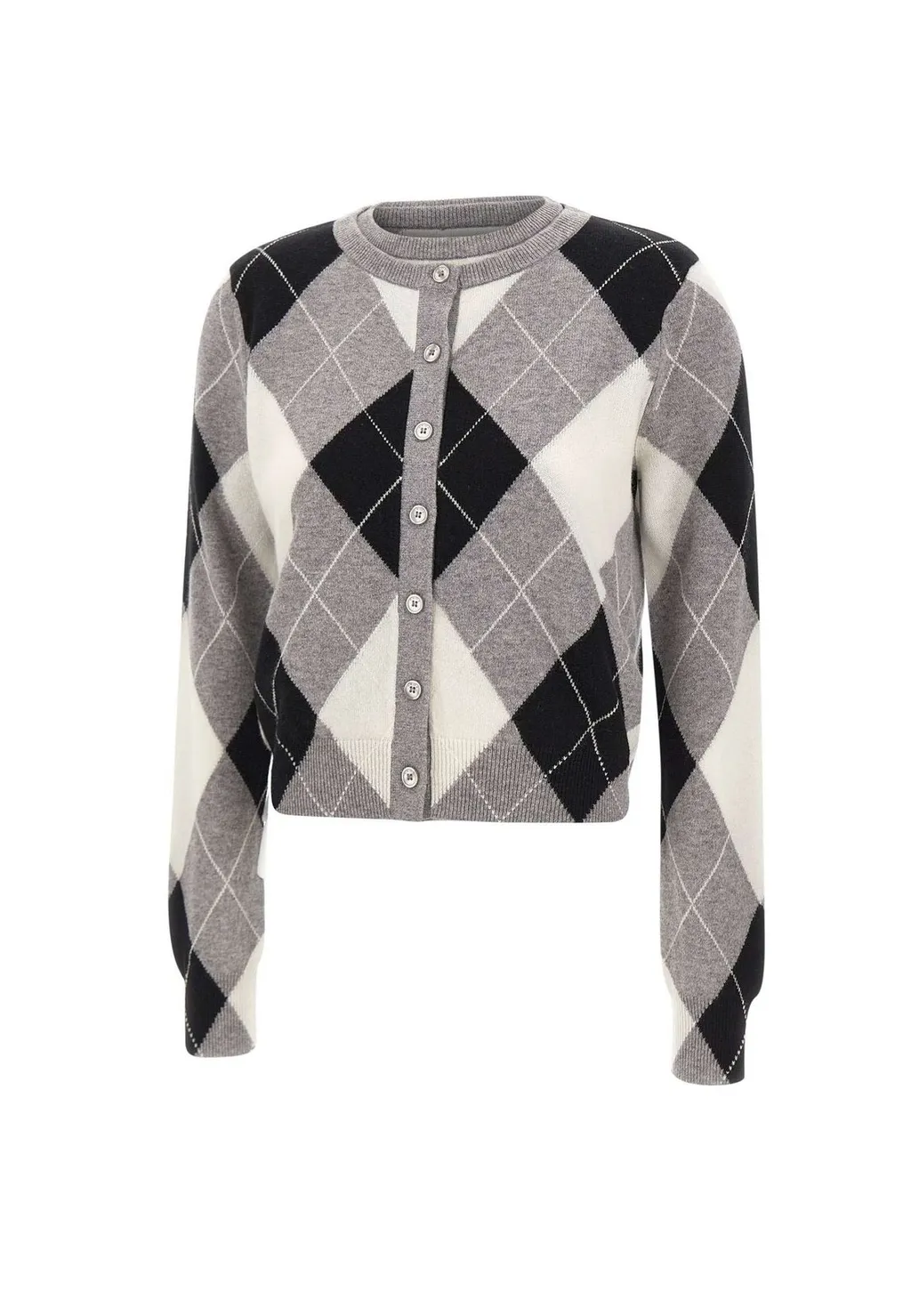 Argyle Knit Cardigan