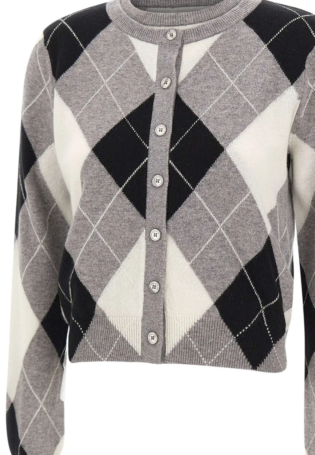 Argyle Knit Cardigan